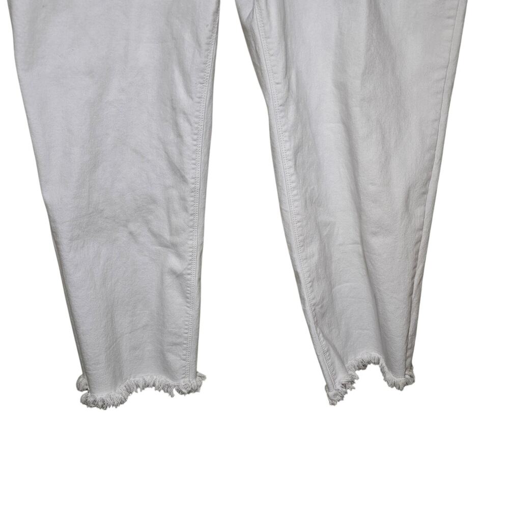 Women's Est. 1946 Denim White Midrise Crop Distressed Hem Jeans - 16 Classic - Picture 5 of 11